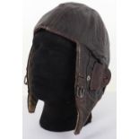 WW2 German Luftwaffe Leather Flying Helmet