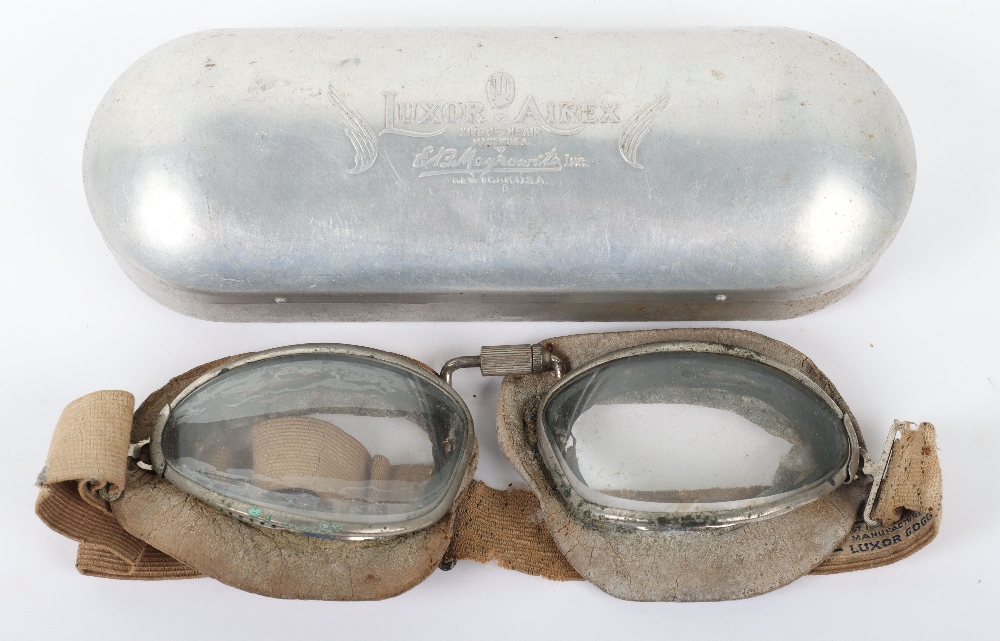American Aviators Luxor Airex King of the Air B-2 Pattern Flying Goggles by E B Meyrowitz - Bild 2 aus 6