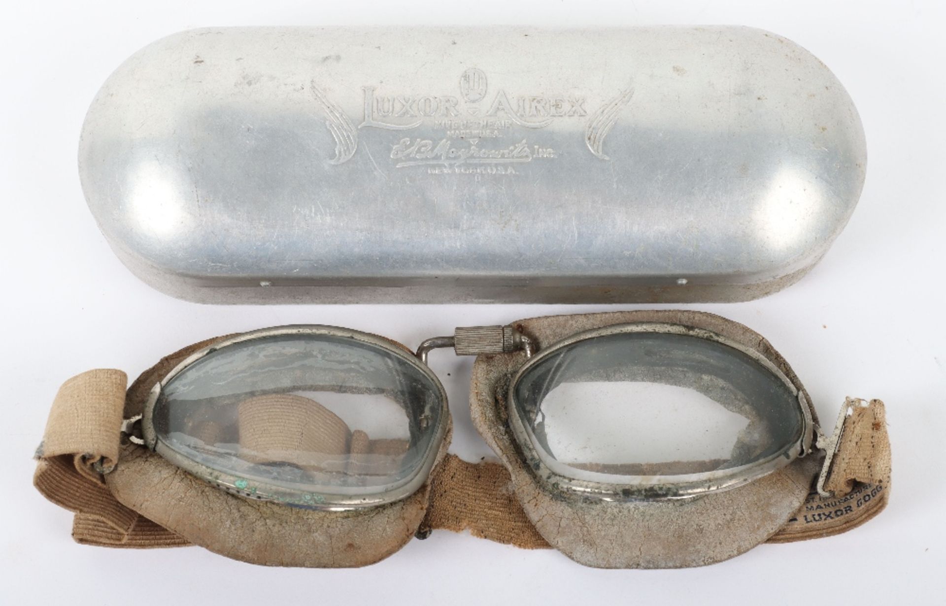 American Aviators Luxor Airex King of the Air B-2 Pattern Flying Goggles by E B Meyrowitz - Image 2 of 6