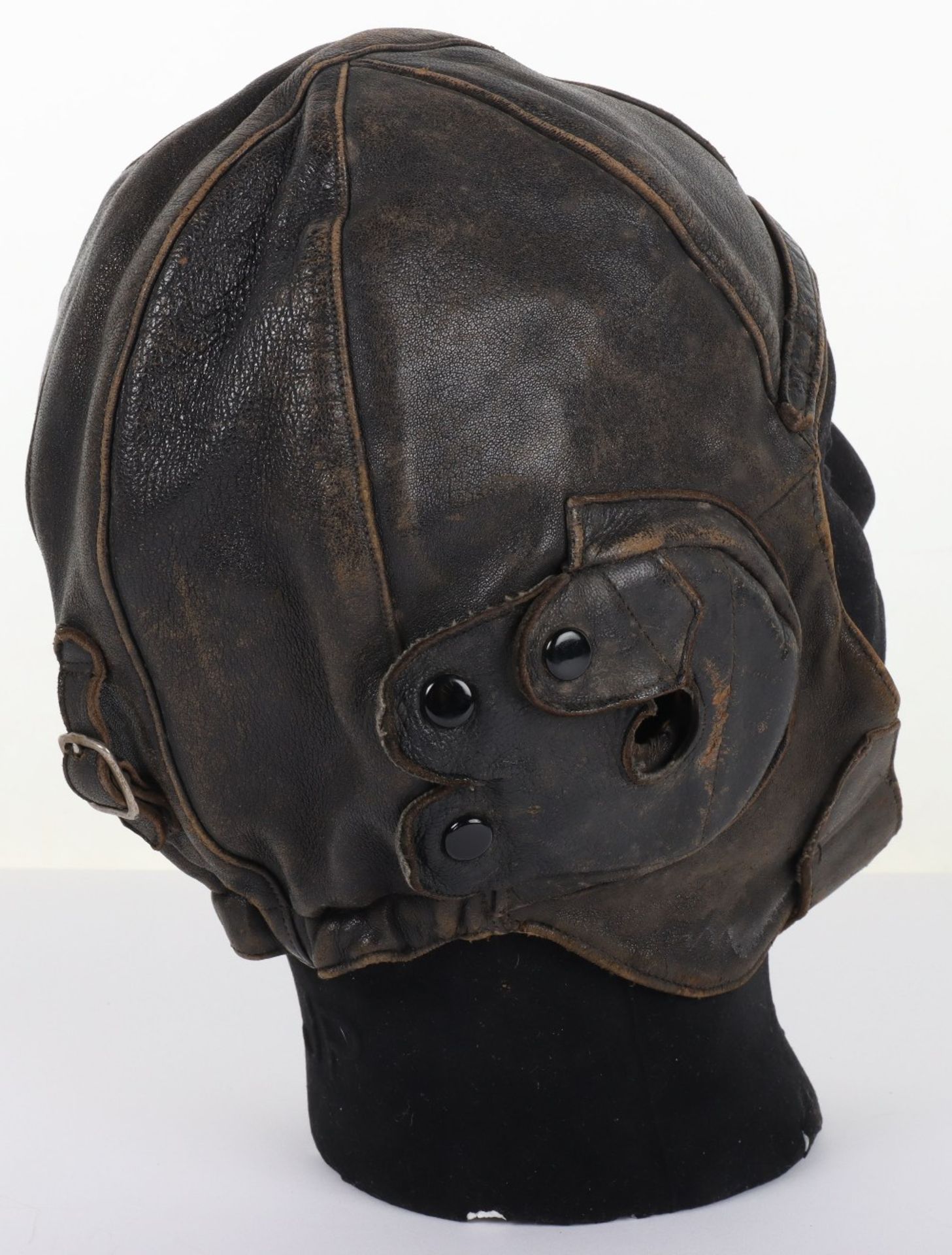 1930’s Lewis Pattern Leather Flying Helmet - Image 4 of 10