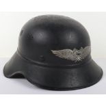 WW2 German Luftschutz (Air Defence) Steel Helmet,