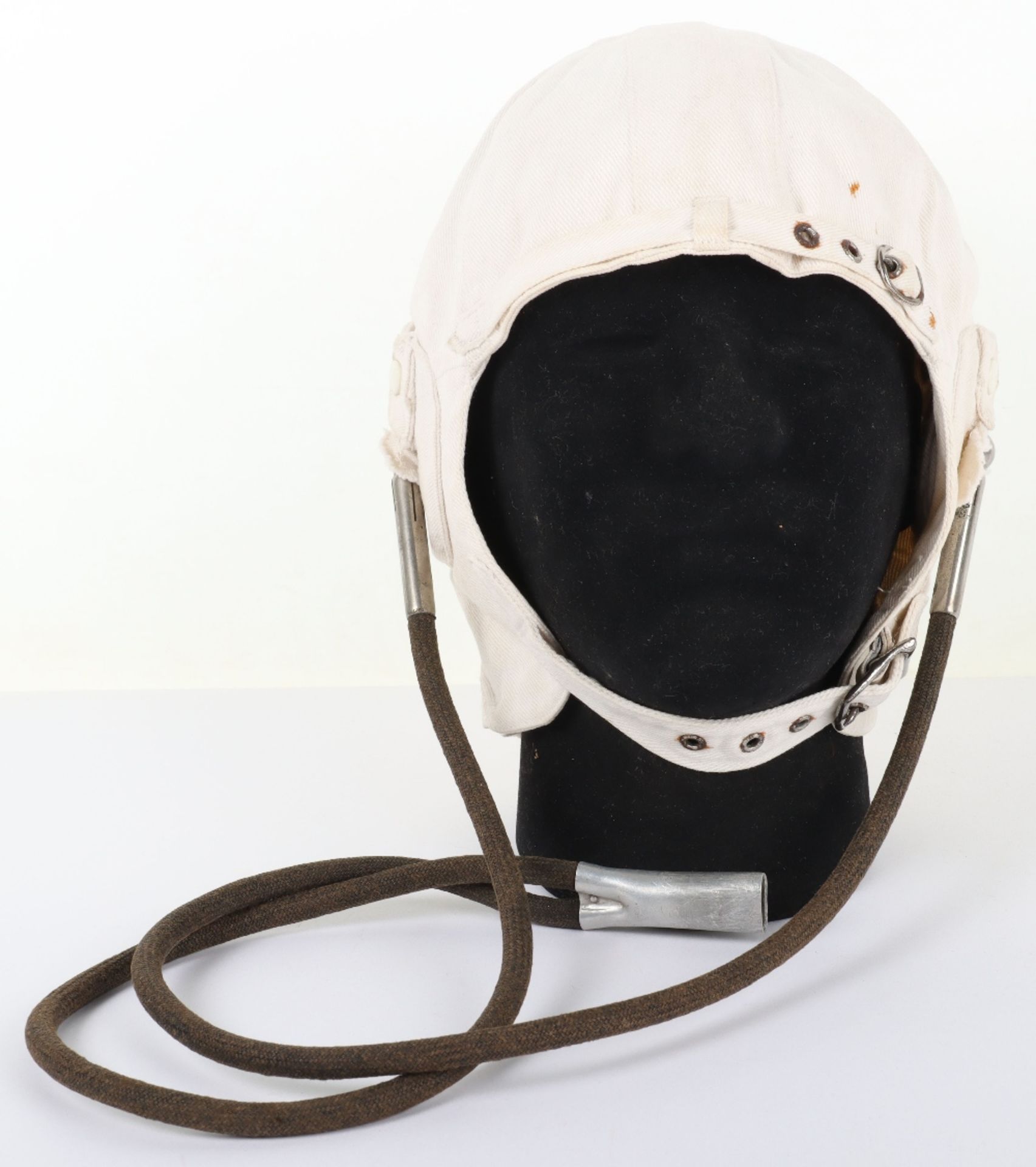 Pre-WW2 D Lewis Pattern Flying Helmet with Gosport Tubes - Image 8 of 8