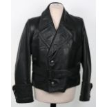 German Green Leather Bomber Style Motorcycle Jacket