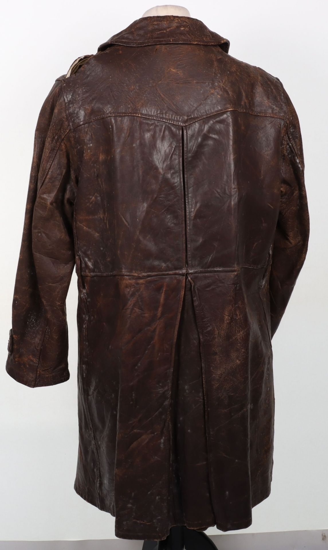 Vintage Brown Leather Aviators Coat - Image 9 of 10