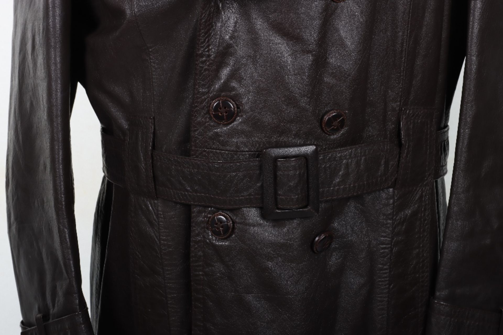 Vintage Style German Leather Coat - Image 3 of 9