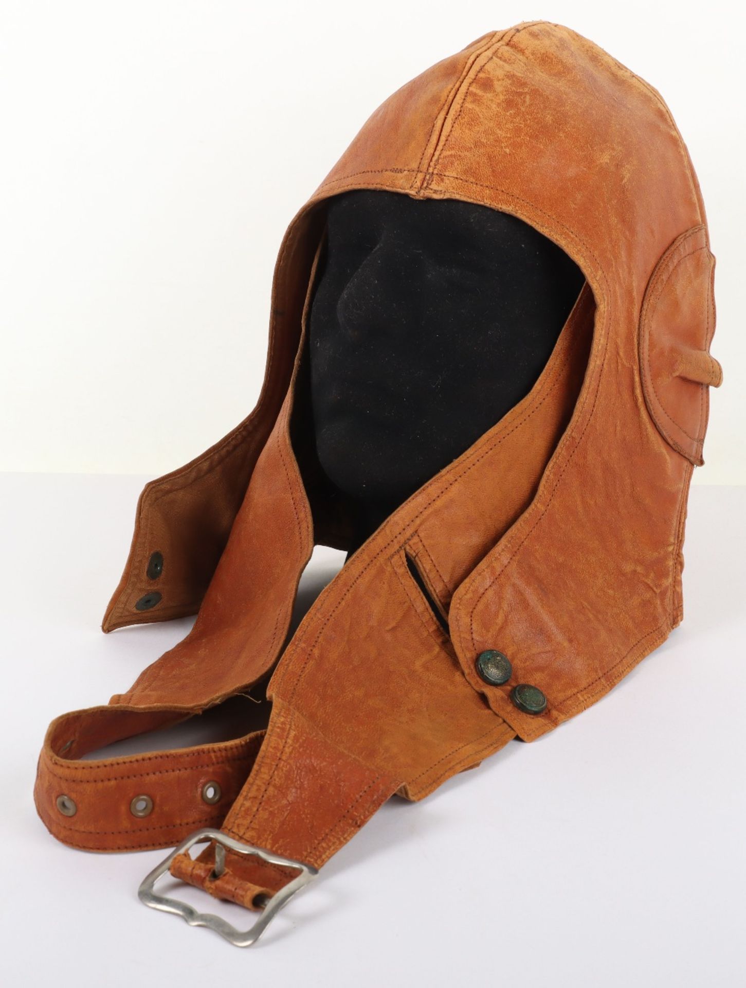 Early Leather Aviators Flying Helmet