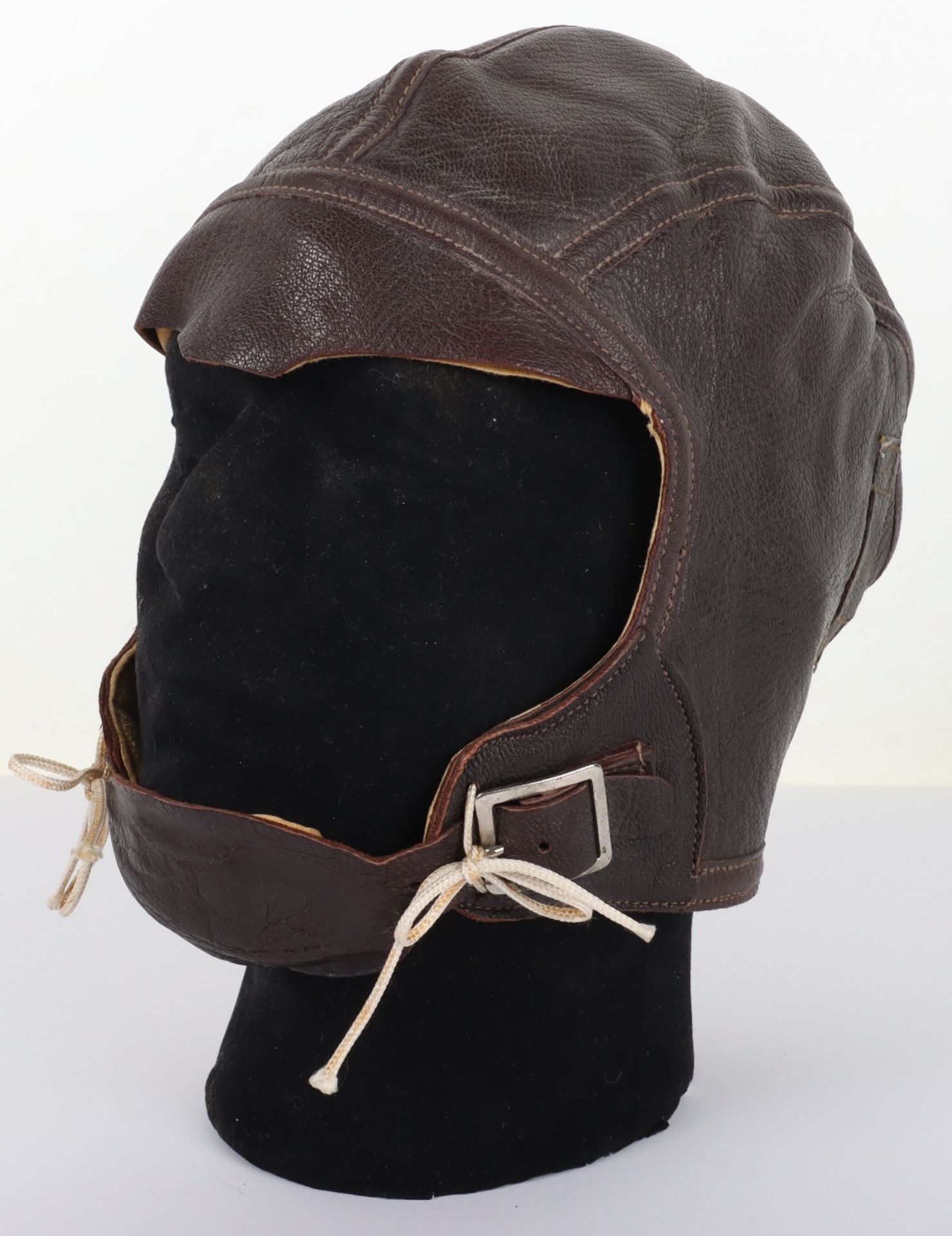 WW2 US Navy Leather Flight Helmet - Image 2 of 8