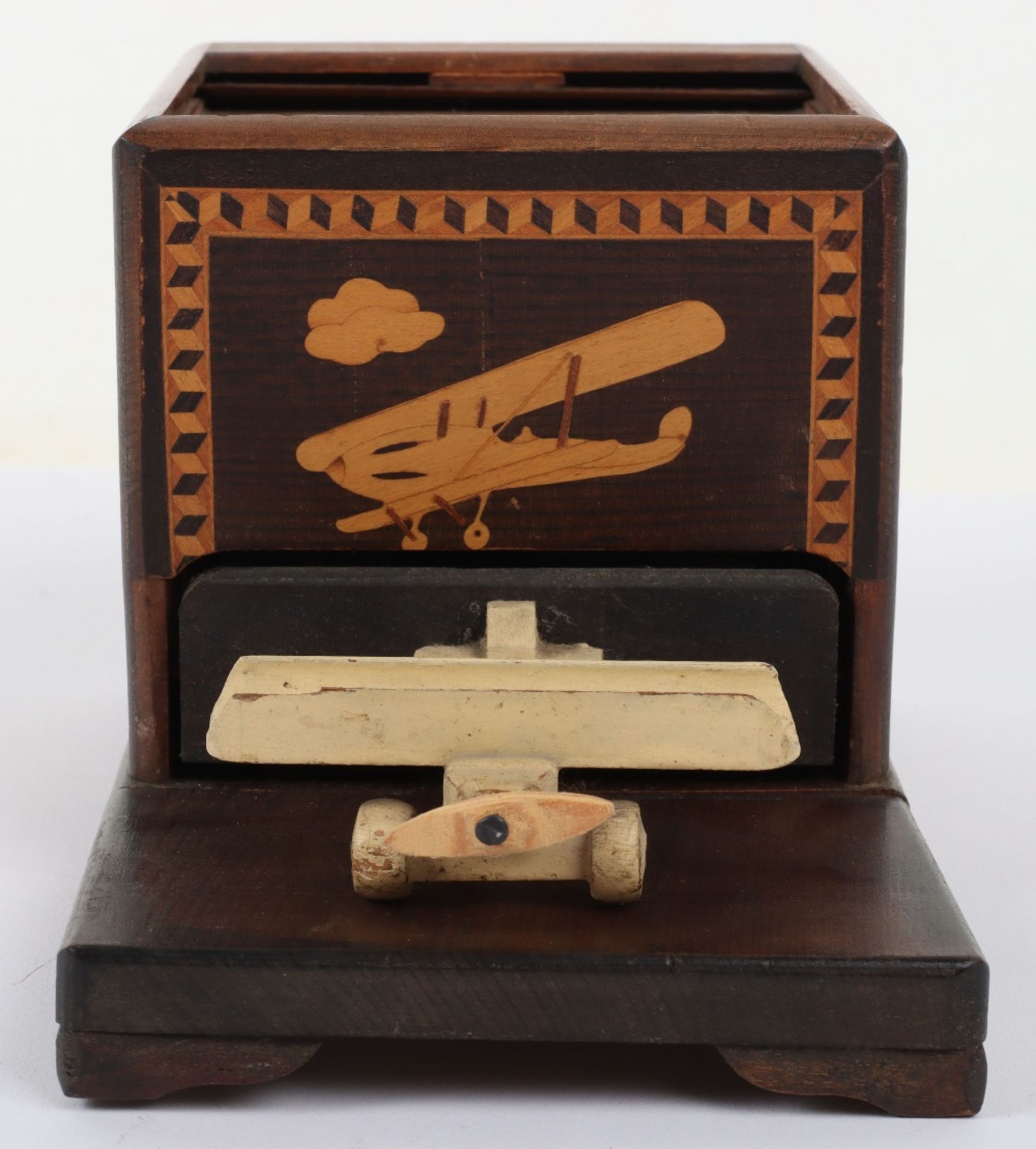 Great War Period Royal Air Force Parquetry Money / Jewellery Box - Bild 3 aus 12