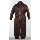 One Piece Leather Flight Suit