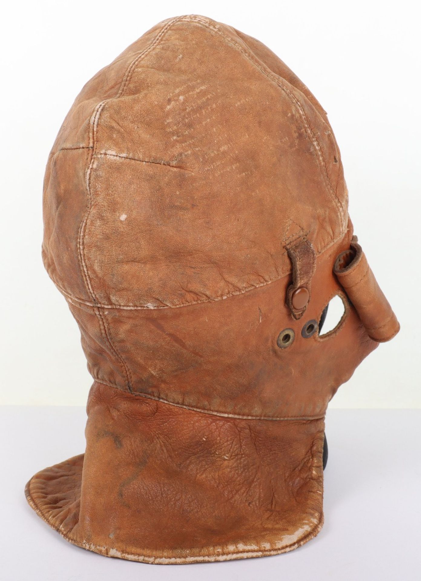 WW1 Royal Flying Corps Private Purchase Leather Flying Helmet - Image 4 of 9