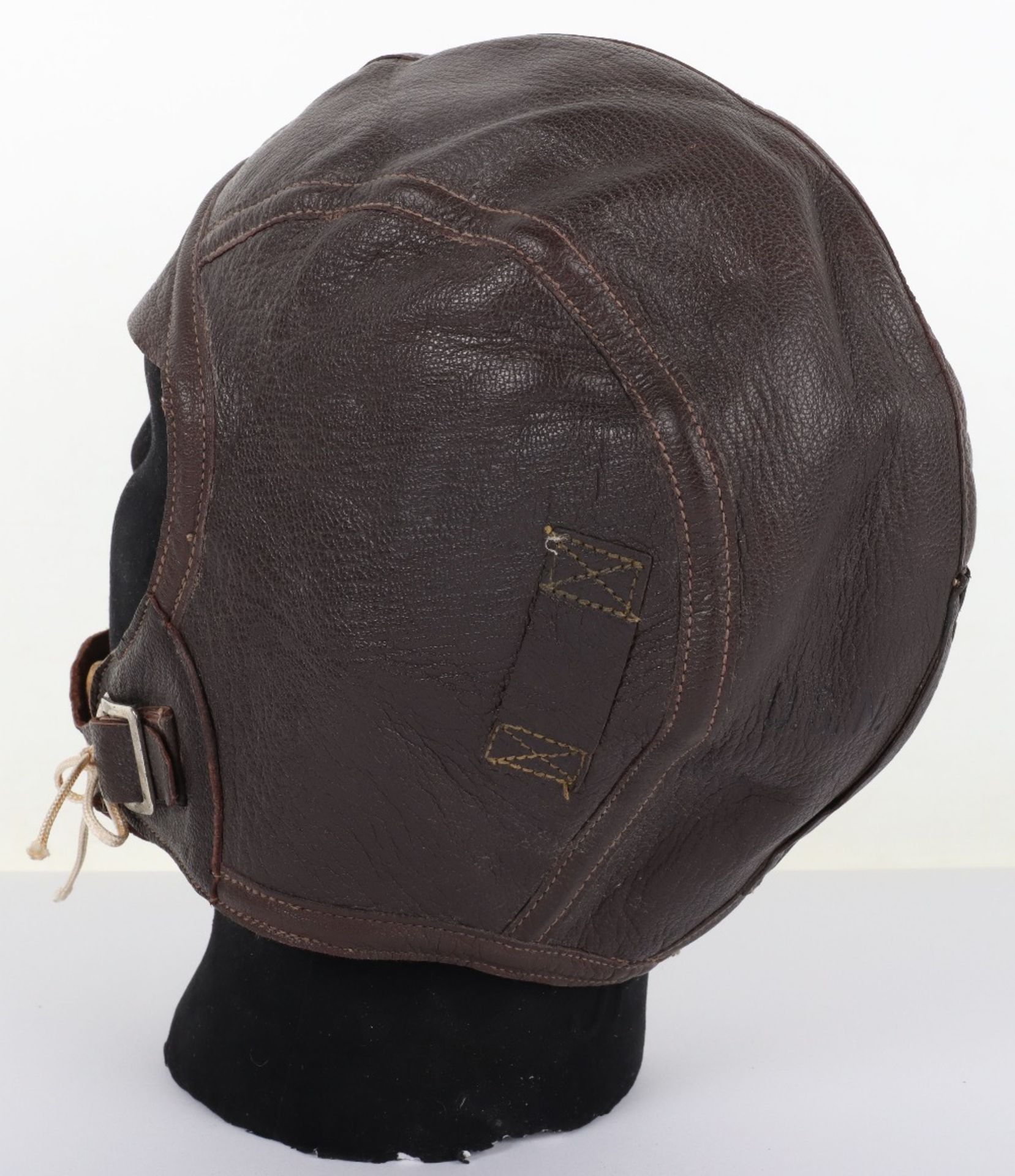 WW2 US Navy Leather Flight Helmet - Image 4 of 8