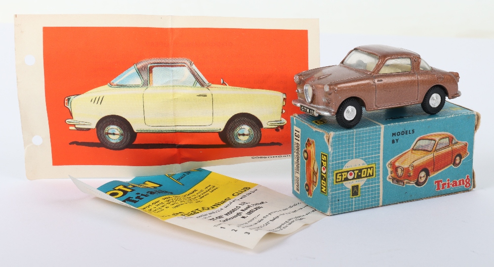 Scarce Tri-ang Spot On Model 131 Goggomobile super, Scarce metallic bronze body