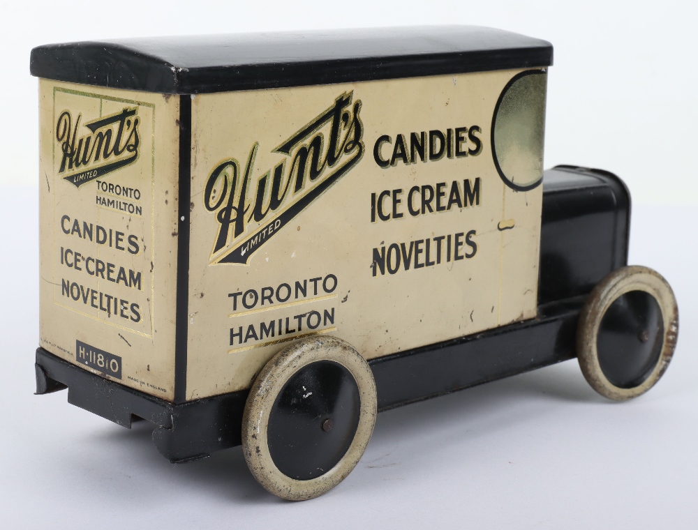 Rare B.W.& M Ltd ‘Hunts Candies’ Delivery Tinplate Van - Image 4 of 7