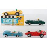 Four vintage Scalextric Racing cars, 1960s