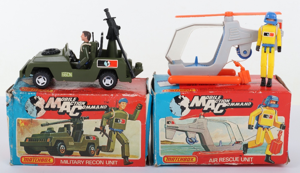 Two Boxed Matchbox Mobile Action Command Sets