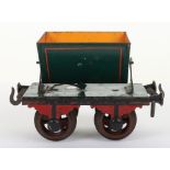 Rare Bing gauge I four-wheel Side-Tipping wagon, German circa 1904