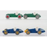 Four Unboxed Dinky Toys Racing Cars