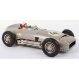 JNF (Western Germany) Tinplate Battery Operated Solo Mercedes Racing Car