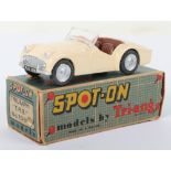 Tri-ang Spot On Model 108 Triumph TR3 cream body