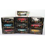 Ten Burago 1:18 Scale Die-cast Boxed models cars