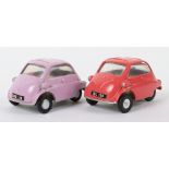 Two Unboxed Tri-ang Spot On Models 118 BMW Isetta Bubble Cars