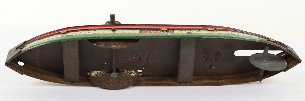 Rare Hess 1045 tinplate friction driven toy ship, German circa 1905 - Image 5 of 5