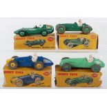 Four Boxed Dinky Toys Racing Cars