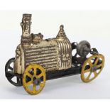 A C.R (Rossignol) pressed tinplate friction driven penny toy of an early locomotive, French circa 19