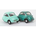 Two Unboxed Tri-ang Spot On Models 118 BMW Isetta Bubble Cars