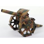 Pre-War Hausser/Lineol style (Germany) Heavy Howitzer Tin-plate Toy Gun