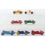 Seven Unboxed Dinky Toys Racing/Competition Cars