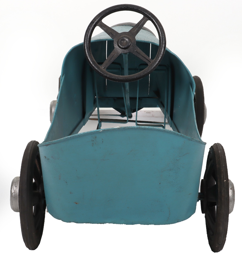 A Eureka pressed steel Bugatti child’s pedal car, French 1940s - Image 6 of 7