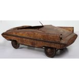 A pressed steel Streamlined child’s pedal car, European circa 1960