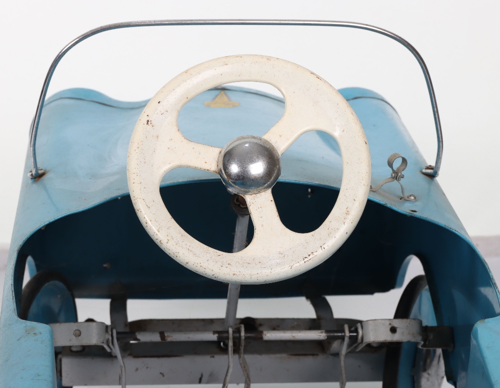 A Leeway pressed steel child’s Alpine Rally pedal car, English 1950s - Image 8 of 8