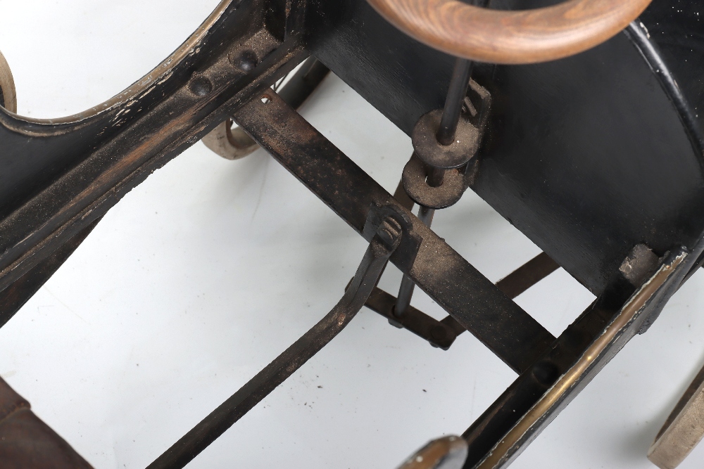 An Edwardian wooden and aluminium child’s chain driven pedal car, English circa 1908 - Image 8 of 9