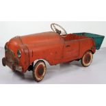 A scarce Tri-ang Commercial pressed steel child’s pedal Tipper Truck, English 1950s,