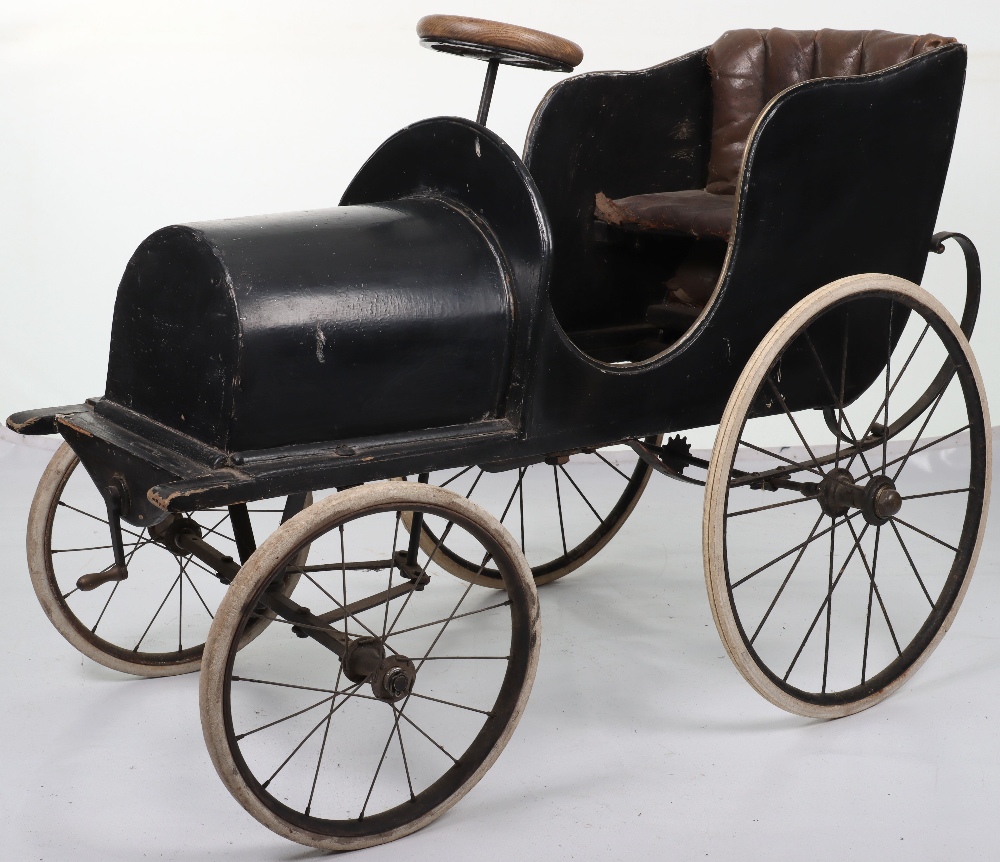 An Edwardian wooden and aluminium child’s chain driven pedal car, English circa 1908 - Image 2 of 9