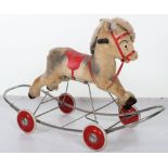 A Glordani child’s pull-along/rocking donkey, Italian 1960s