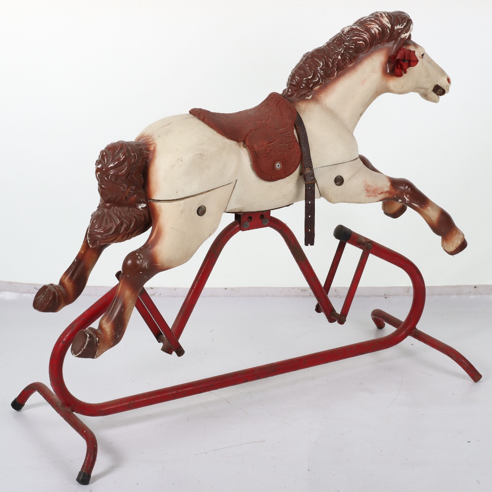 A Marx style moulded plastic medium size child’s Rocking horse, 1960s - Image 6 of 6