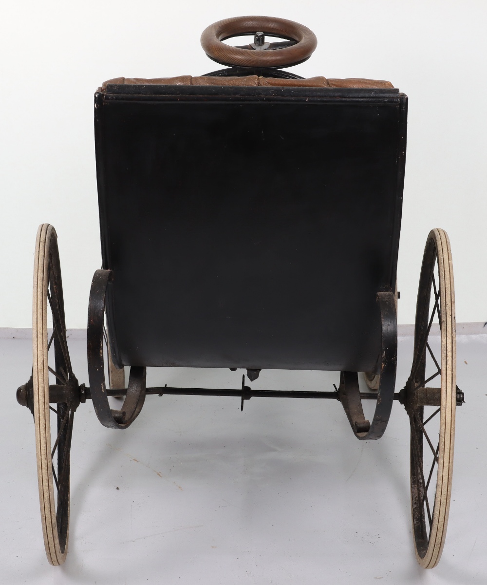 An Edwardian wooden and aluminium child’s chain driven pedal car, English circa 1908 - Image 6 of 9