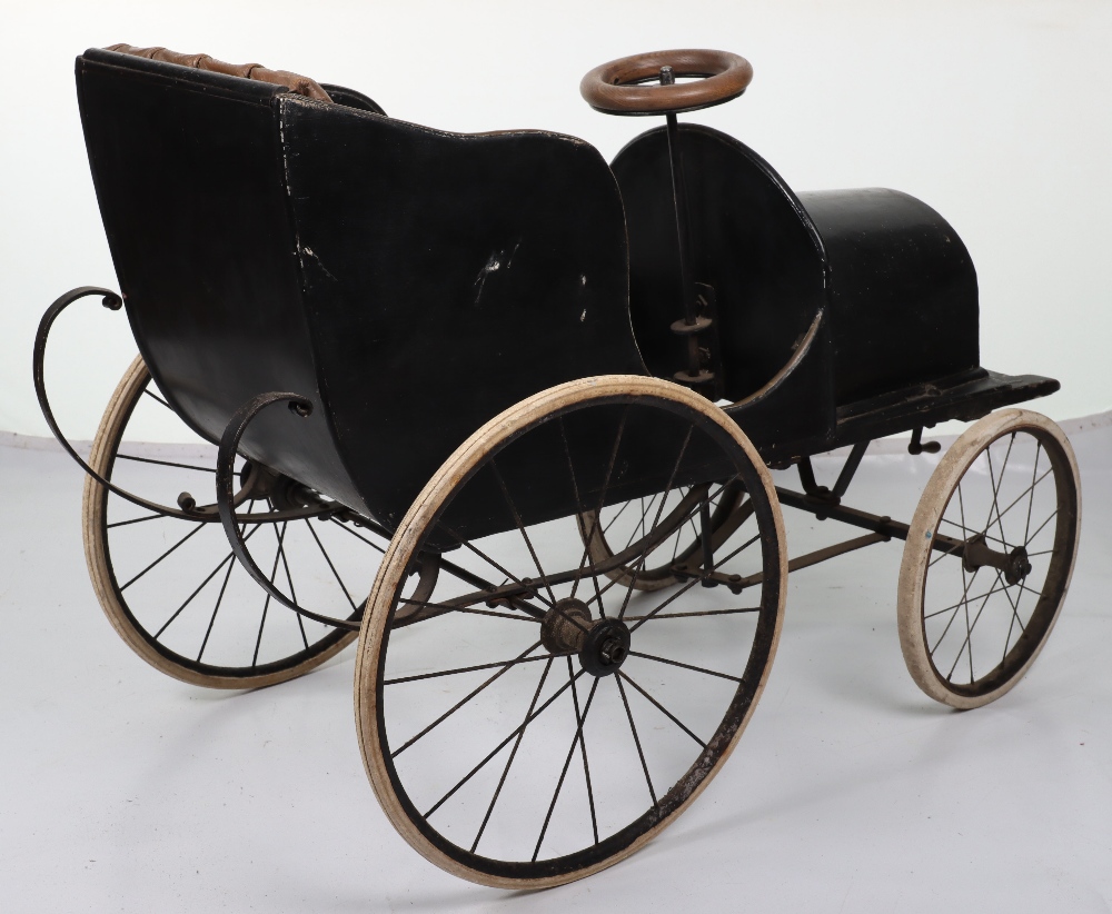 An Edwardian wooden and aluminium child’s chain driven pedal car, English circa 1908 - Image 7 of 9