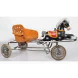 A rare Giordani child’s pedal horse and trap, Italian 1970s