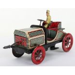 Hess tinplate two-seater open tourer, German circa 1905