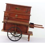 A wooden working model of a hand operated Barrel Organ by H. Downey