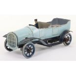 Bing tinplate clockwork open top Motor car, German circa 1910