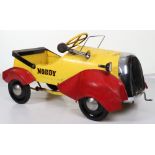 A Tri-ang pressed steel Noddy child’s pedal car, English 1960s