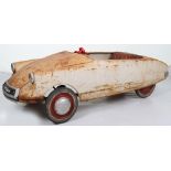 A scarce M & G (Morellett & Guerineae) Citroen DS pressed steel child’s pedal car, French 1964