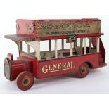 Lines Brothers wooden Double Decker open top General bus, early 1920s