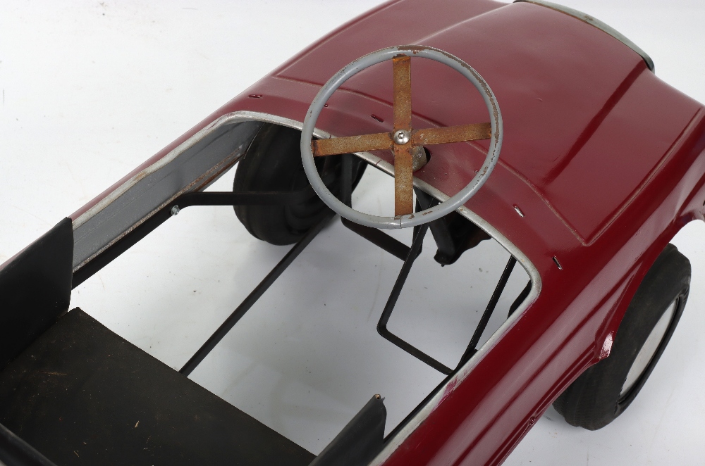 A Mercedes 500SEC Sports pressed metal child’s pedal car, probably English 1970s - Image 5 of 7