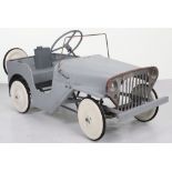 A Tri-ang pressed steel Willie’s Jeep child’s pedal car, English 1960s